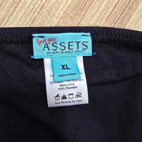 Assets by Spanx Black Skirted Swim Bottom Skort Size XL - Picture 3 of 6
